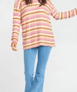 Outlet 🥰 Show Me Your Mumu Bertie Sweater in Reagan Stripe Knit for 👩 women ✨