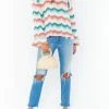 Outlet 🛒 Show Me Your Mumu Daytime Pullover in Catch Waves Knit for 👩 women ⭐