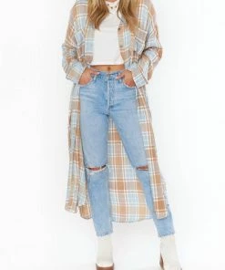 Promo π Show Me Your Mumu Leo Button Down Tunic in Georgetown Plaid for π© women π