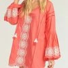 Coupon 🔥 Show Me Your Mumu Claudine Tunic 👗 Dress in Coral Sunburst for 👩 women 🔥