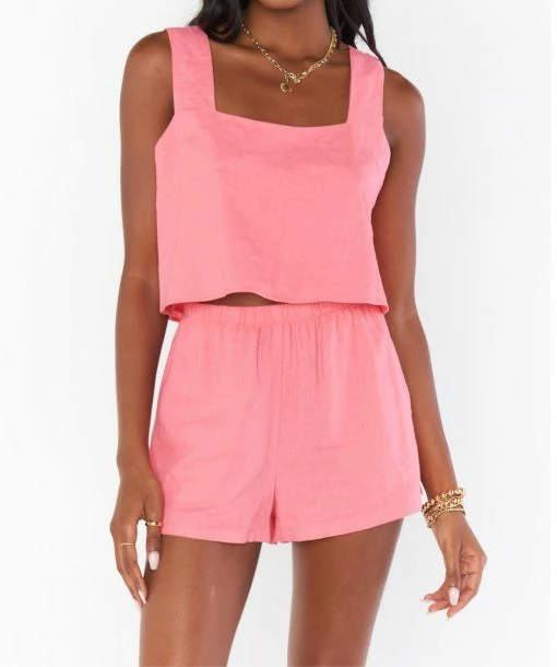 Outlet ✨ Show Me Your Mumu Tara Crop Top in Flamingo Pink for 👩 women 🛒