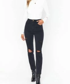 Brand new 👏 Show Me Your Mumu Soho Zip Up Skinnies in Vintage Black Destructed for 👩 women 🥰