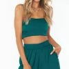 Buy 😍 Show Me Your Mumu Clurb Crop Top in Emerald Luxe Satin for 👩 women 🎉