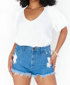 Best Pirce 𧨠Show Me Your Mumu Kirby Top in White for π© women β