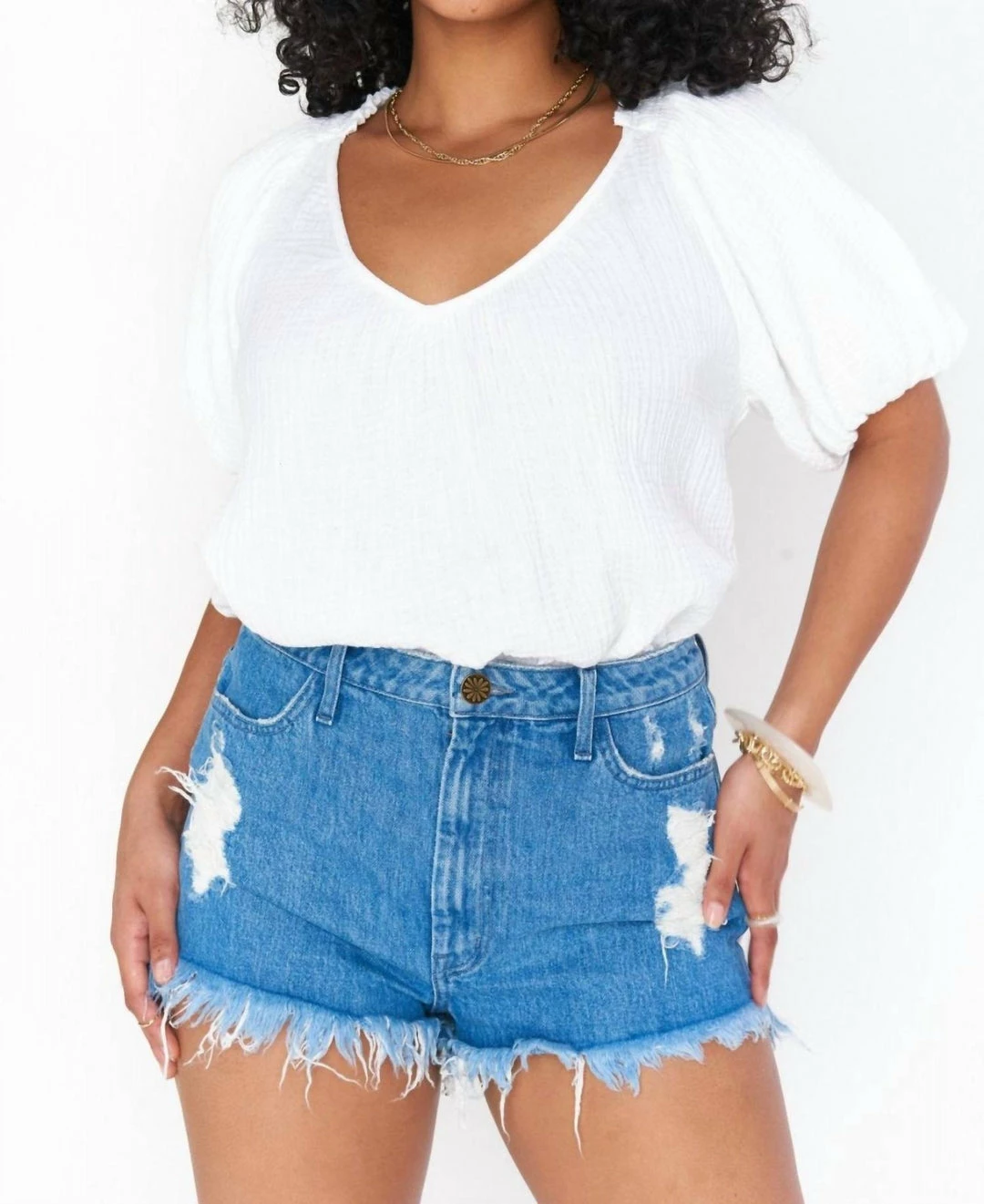 Best Pirce 𧨠Show Me Your Mumu Kirby Top in White for π© women β 1 Best Pirce 𧨠Show Me Your Mumu Kirby Top in White for π© women β