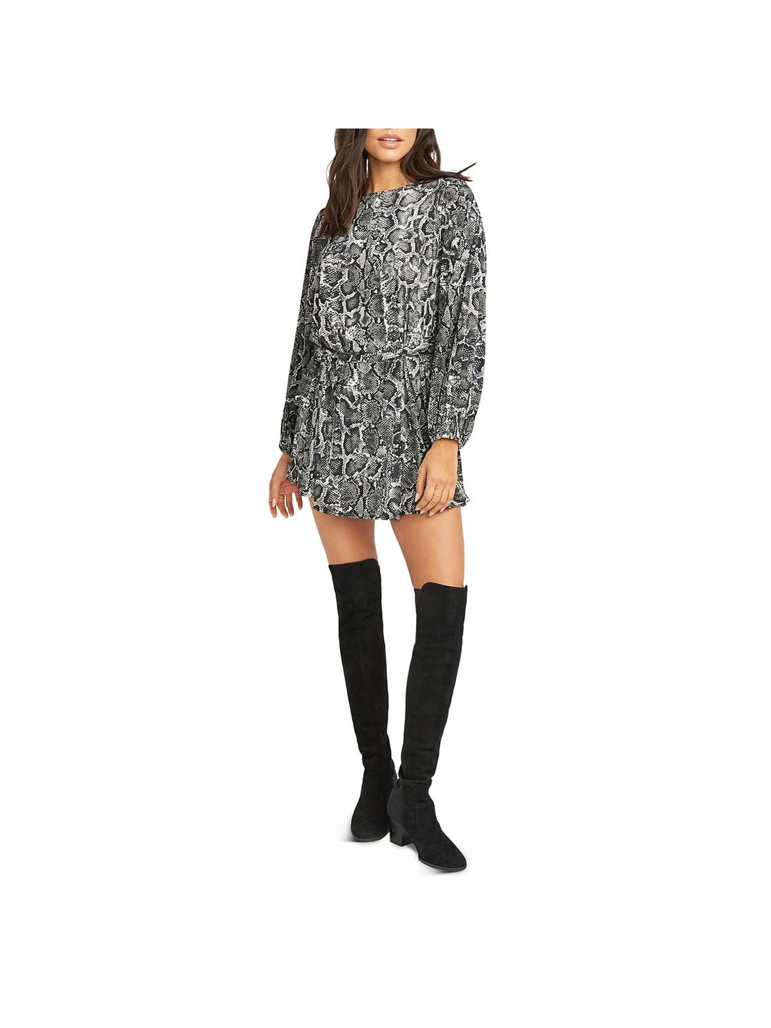 New π₯° Show Me Your Mumu Geller π© Womens Snake Print Puff Sleeve Shift π Dress π 1 New π₯° Show Me Your Mumu Geller π© Womens Snake Print Puff Sleeve Shift π Dress π