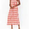 Best Sale 🔔 Show Me Your Mumu Oasis Midi 👗 Dress in Picnic Plaid for 👩 women 💯