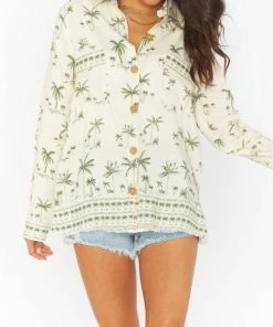 Best deal 👏 Show Me Your Mumu Marcella Top in Ocean Drive Palm for 👩 women ✨