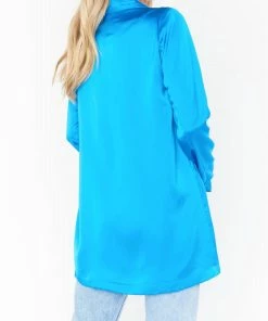 Best Pirce 👍 Show Me Your Mumu Felix Blazer in Blue Luxe Satin for 👩 women 🌟 -Show Me Your Mumu Sales 35ec3030d7fb4f65a6ca20b72353cd2a 1080x