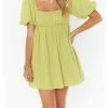 Best Pirce 🌟 Show Me Your Mumu Smitten Babydoll 👗 Dress in Pear Green for 👩 women 🎁