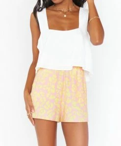 Wholesale 🥰 Show Me Your Mumu Cabana Shorts in Lemonade Cheetah for 👩 women 🌟