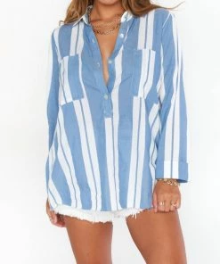 Budget π₯° Show Me Your Mumu Stayton Tunic in Sailboat Stripe for π© women β¨