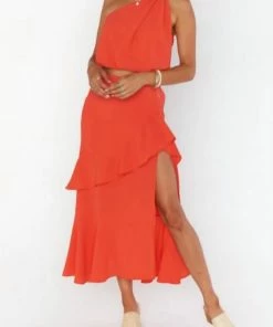 Wholesale 🤩 Show Me Your Mumu Nala Ruffle 👗 Skirt in Bellini for 👩 women 👏