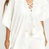 Best Sale 🤩 Show Me Your Mumu Peta Lace Up Tunic in White for 👩 women 🎁