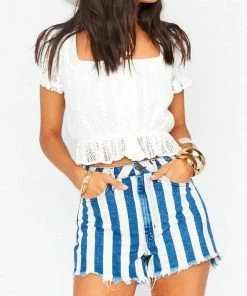 Brand new π₯ Show Me Your Mumu Arizona High Waisted Shorts in Sonoma Stripe for π© women π