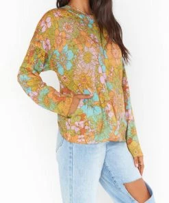 Budget 🥰 Show Me Your Mumu Sue Pocket Sweater in Groovy Blooms Knit for 👩 women 😉