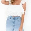 Wholesale ❤️ Show Me Your Mumu Girly Top in White Eyelet for 👩 women 🌟