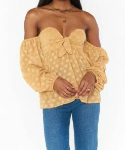 Top 10 😀 Show Me Your Mumu Nita Top in Gold Dot for 👩 women 🎉