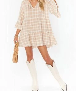 Hot Sale 👏 Show Me Your Mumu Viola Mini 👗 Dress in Cream Plaid for 👩 women 👏 -Show Me Your Mumu Sales 77efc5fa5e3246acae9e60813cc1d989 1080x