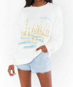 Outlet 🛒 Show Me Your Mumu Scotty Sweatshirt in White for 👩 women 😉