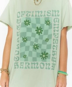 Cheap ⭐ Show Me Your Mumu Airport Tee in Flower Check Graphic for 👩 women 🤩