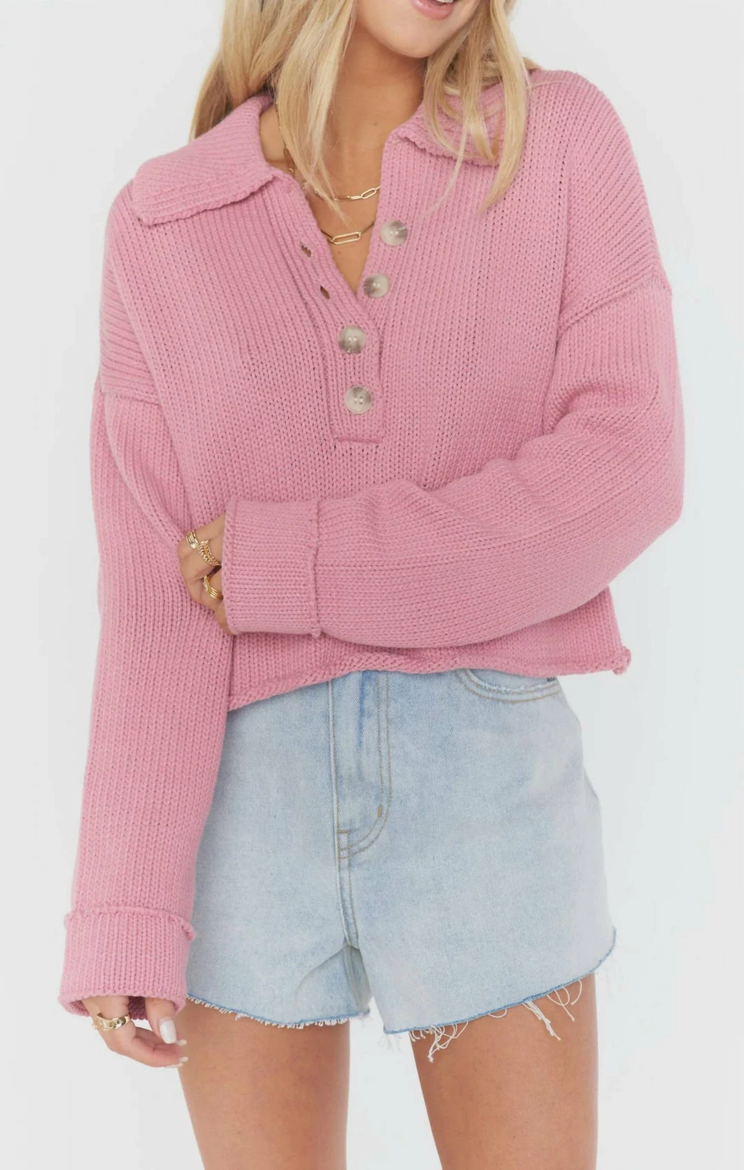 Best Sale 𧨠Show Me Your Mumu Crawford Collared Sweater in Pink for π© women β 1 Best Sale 𧨠Show Me Your Mumu Crawford Collared Sweater in Pink for π© women β
