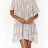 Discount ⭐ Show Me Your Mumu Brooks Babydoll Mini 👗 Dress in Canyon Stripe for 👩 women 🛒