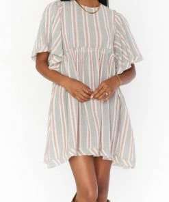 Discount ⭐ Show Me Your Mumu Brooks Babydoll Mini 👗 Dress in Canyon Stripe for 👩 women 🛒