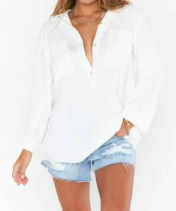 Outlet 🛒 Show Me Your Mumu Stayton Tunic in White Linen for 👩 women 👍