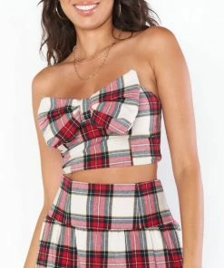 Best deal ⭐ Show Me Your Mumu Bow Top in Winter Plaid for 👩 women 🤩