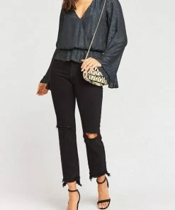 Cheap β Show Me Your Mumu Richie Flare Top in Charcoal Silky Cheetah for π© women π