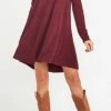 Top 10 ✨ Show Me Your Mumu Toby Tie 👗 Dress in Ripple Scrunch Burgundy for 👩 women 💯