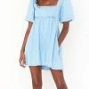 Best reviews of 👍 Show Me Your Mumu Smitten Babydoll 👗 Dress in Sky Blue for 👩 women ⌛
