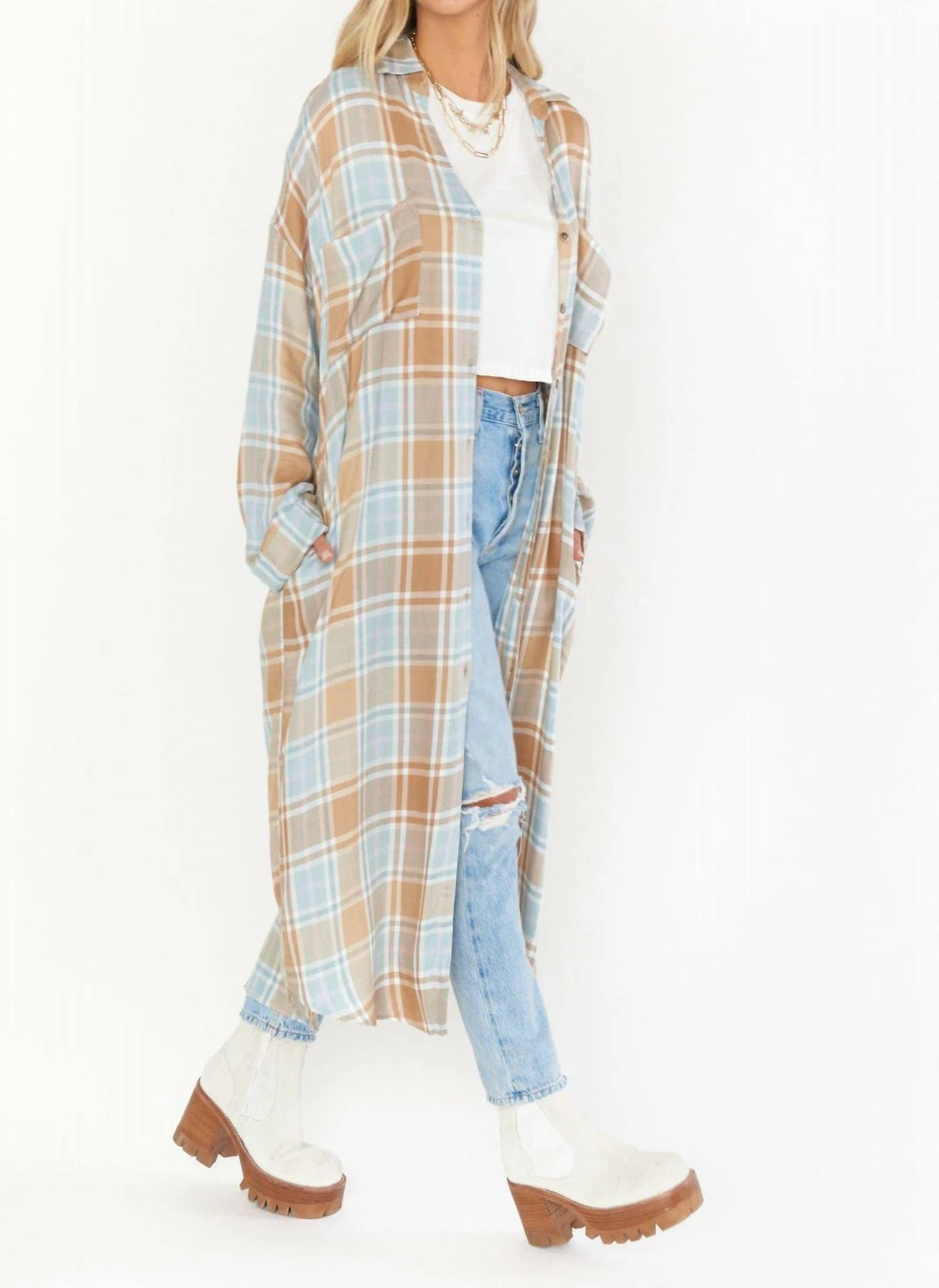 Promo π Show Me Your Mumu Leo Button Down Tunic in Georgetown Plaid for π© women π 2 Promo π Show Me Your Mumu Leo Button Down Tunic in Georgetown Plaid for π© women π - Image 2