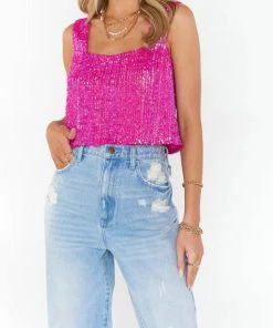 Best reviews of 🌟 Show Me Your Mumu Tara Crop Top in Pink Disco Sequin for 👩 women ❤️