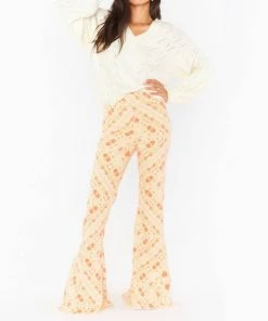 Discount ⭐ Show Me Your Mumu Belmont Pull-On Trouser in Patchwork Paisley for 👩 women 😀