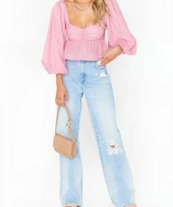 Deals 🛒 Show Me Your Mumu Angelique Top in Blush for 👩 women 😀
