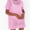 Budget ⭐ Show Me Your Mumu Cleo Coverup in Bright Lilac Crochet for 👩 women 🥰