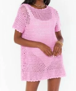 Budget ⭐ Show Me Your Mumu Cleo Coverup in Bright Lilac Crochet for 👩 women 🥰